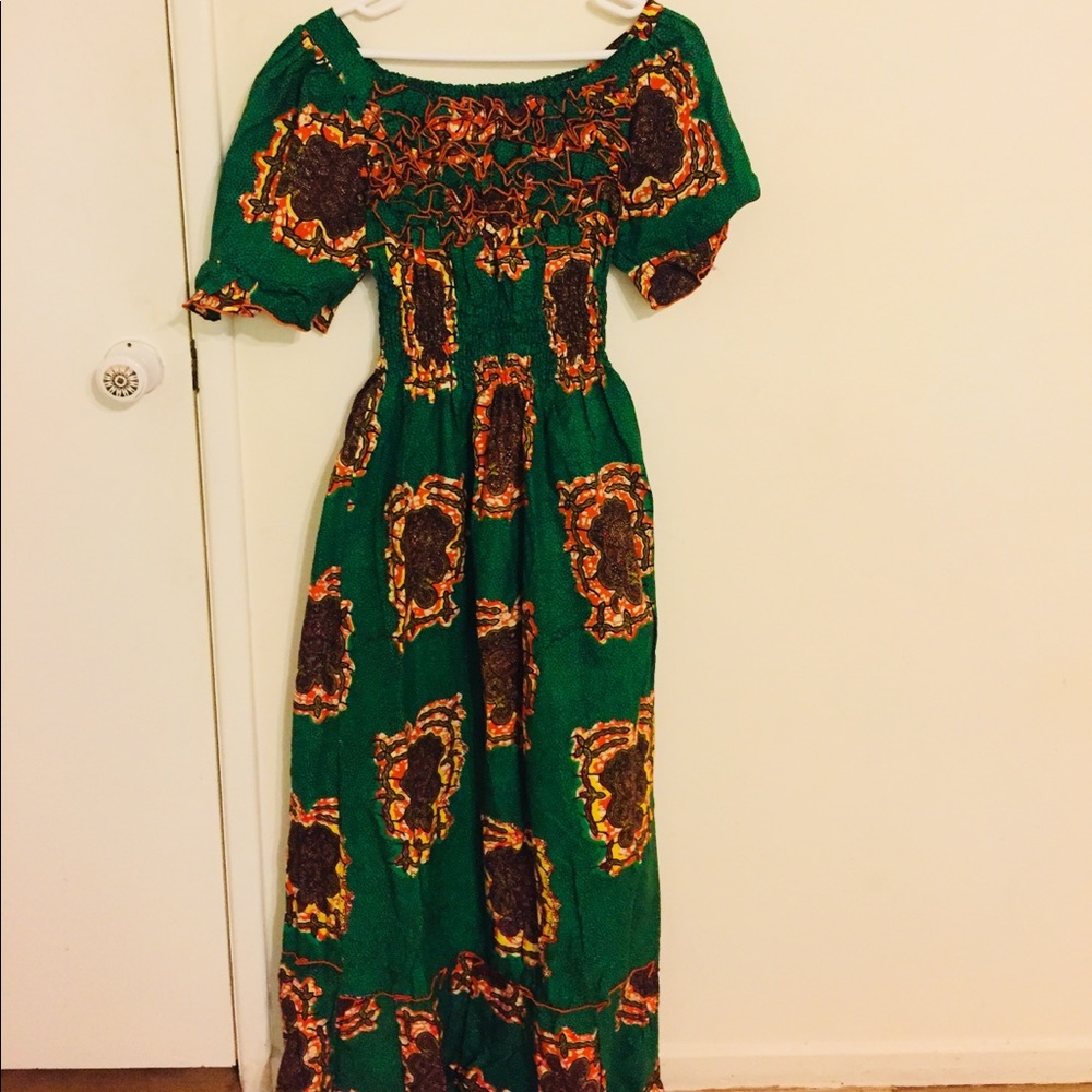 African Print Maxi Dress